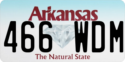 AR license plate 466WDM