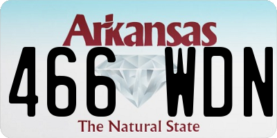 AR license plate 466WDN