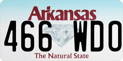 AR license plate 466WDO