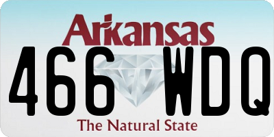 AR license plate 466WDQ