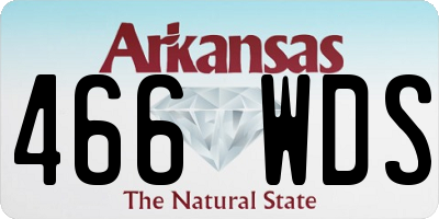 AR license plate 466WDS