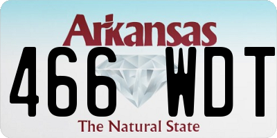 AR license plate 466WDT