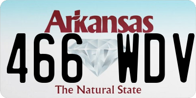 AR license plate 466WDV