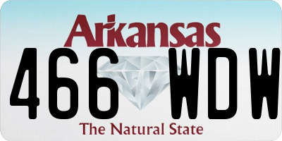 AR license plate 466WDW