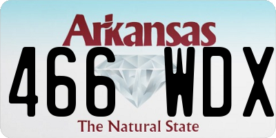 AR license plate 466WDX