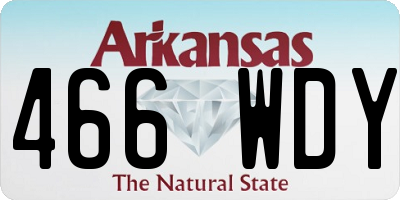 AR license plate 466WDY