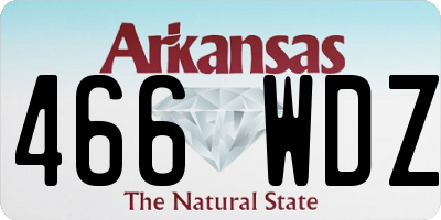 AR license plate 466WDZ