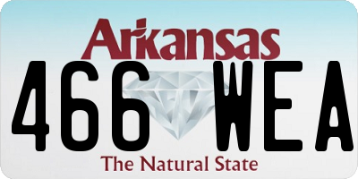 AR license plate 466WEA