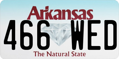 AR license plate 466WED