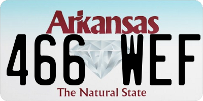 AR license plate 466WEF