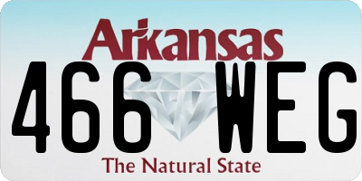 AR license plate 466WEG