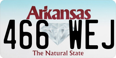 AR license plate 466WEJ