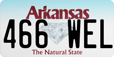 AR license plate 466WEL