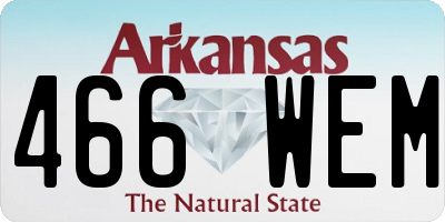 AR license plate 466WEM