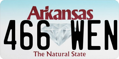 AR license plate 466WEN