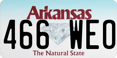AR license plate 466WEO