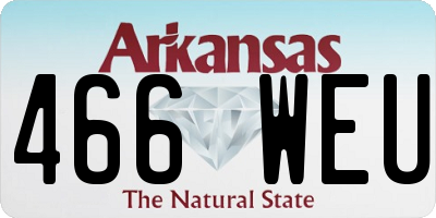 AR license plate 466WEU