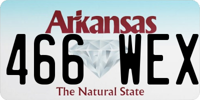 AR license plate 466WEX
