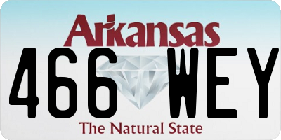 AR license plate 466WEY