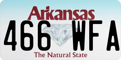 AR license plate 466WFA