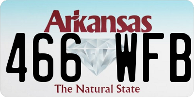 AR license plate 466WFB