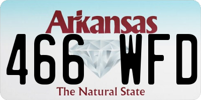 AR license plate 466WFD