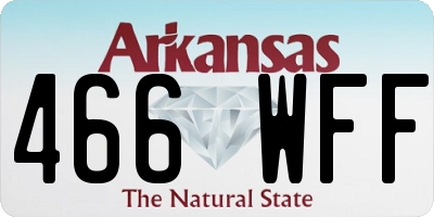 AR license plate 466WFF