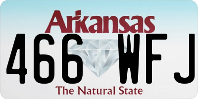 AR license plate 466WFJ