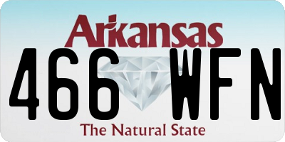 AR license plate 466WFN