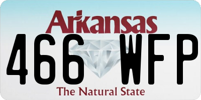 AR license plate 466WFP