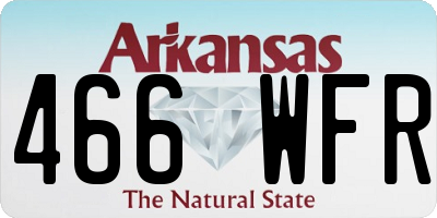 AR license plate 466WFR