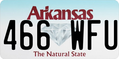 AR license plate 466WFU
