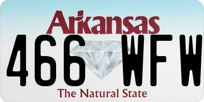 AR license plate 466WFW