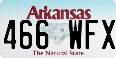 AR license plate 466WFX