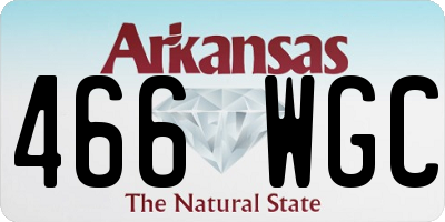 AR license plate 466WGC