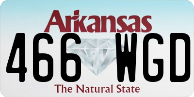 AR license plate 466WGD