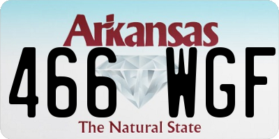 AR license plate 466WGF