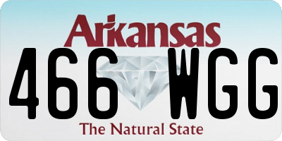 AR license plate 466WGG