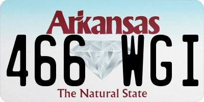 AR license plate 466WGI