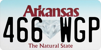 AR license plate 466WGP