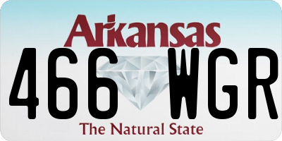 AR license plate 466WGR