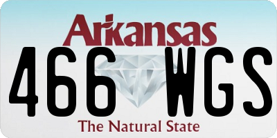 AR license plate 466WGS