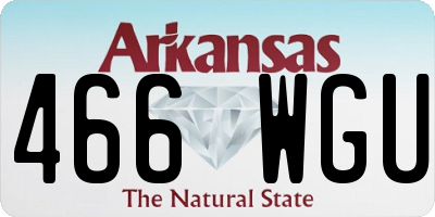 AR license plate 466WGU