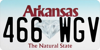 AR license plate 466WGV