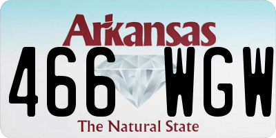 AR license plate 466WGW