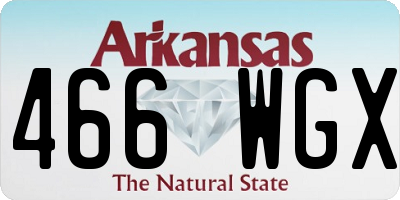 AR license plate 466WGX