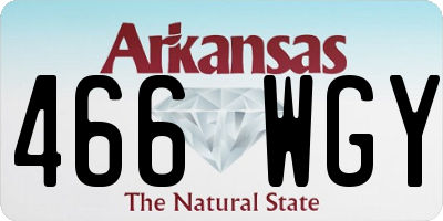 AR license plate 466WGY