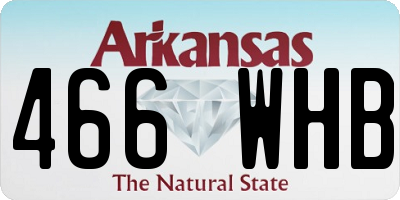 AR license plate 466WHB