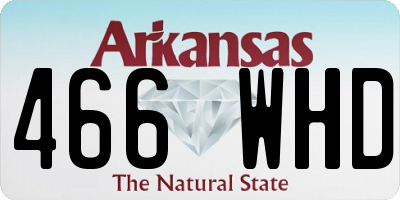 AR license plate 466WHD