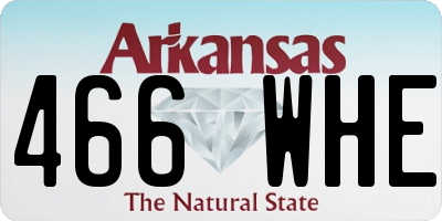 AR license plate 466WHE
